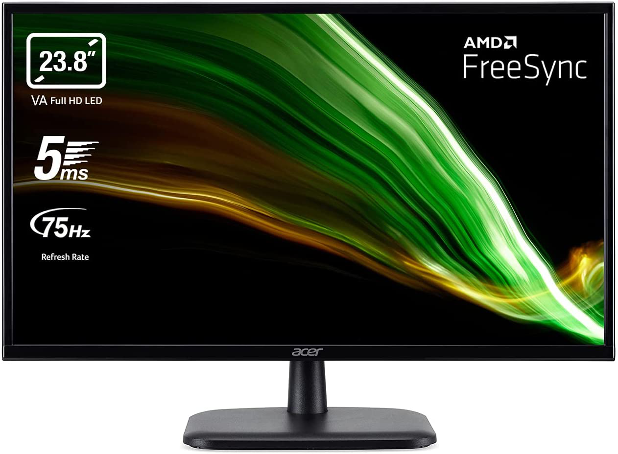 Acer R240HY Monitor Full HD, 60Hz, 4ms (G2G), HDMI 1.4, DVI, VGA