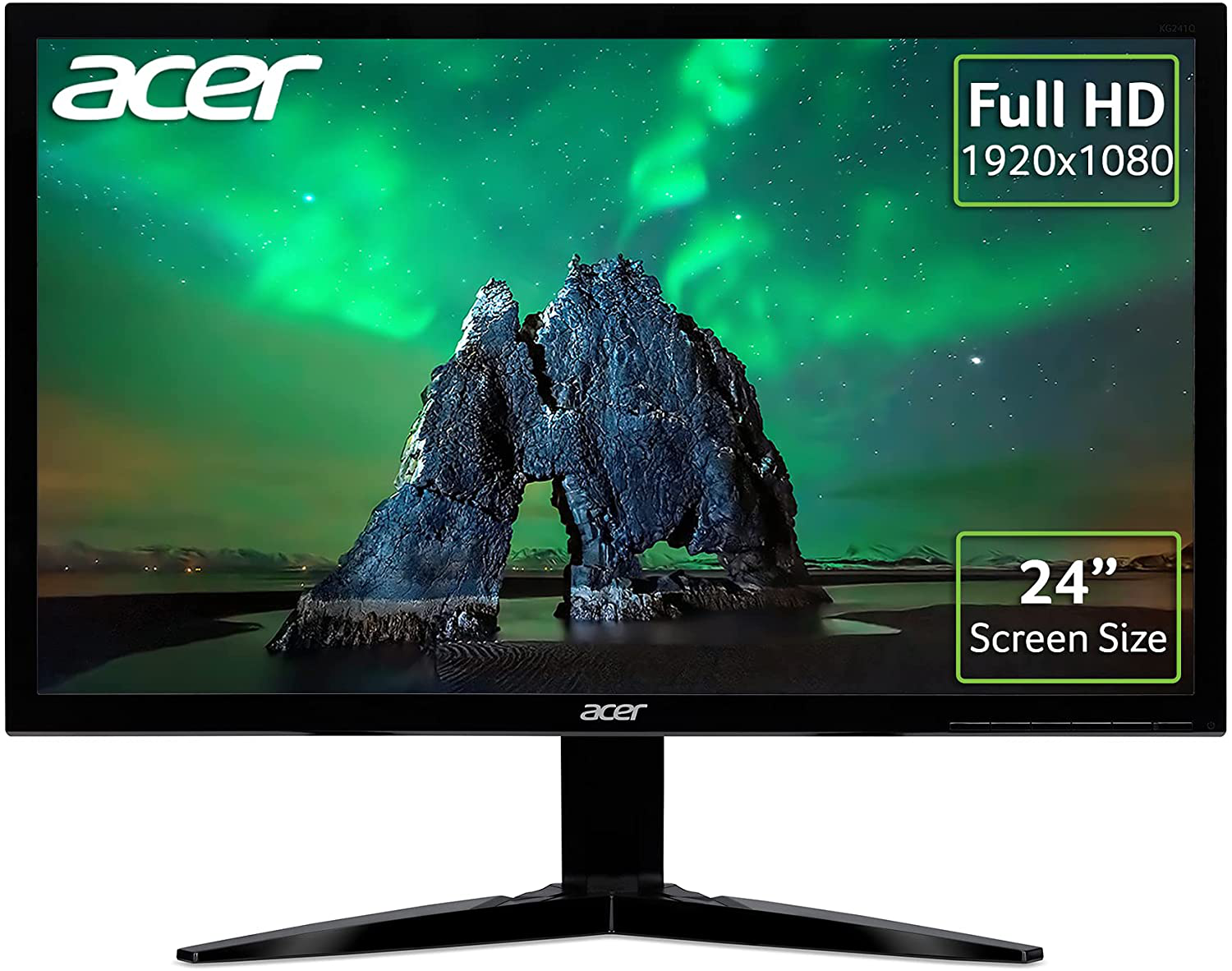 Acer R240HY Monitor Full HD, 60Hz, 4ms (G2G), HDMI 1.4, DVI, VGA