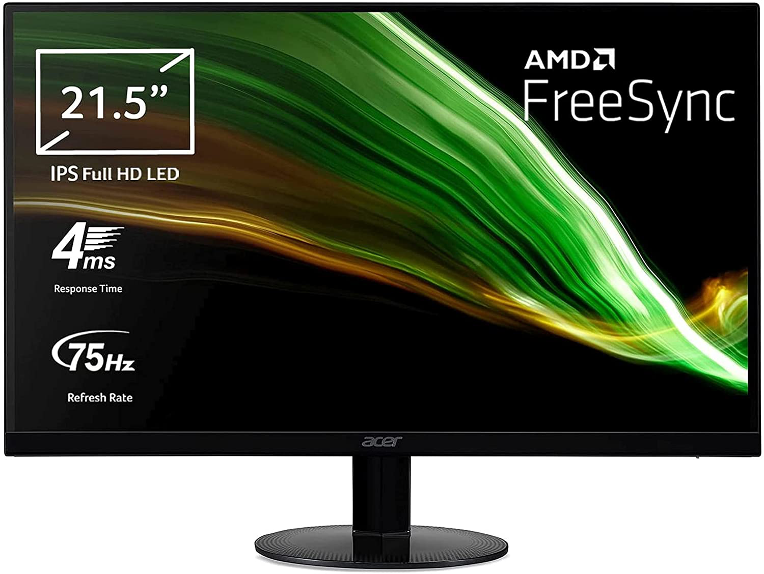 Acer R240HY Monitor Full HD, 60Hz, 4ms (G2G), HDMI 1.4, DVI, VGA