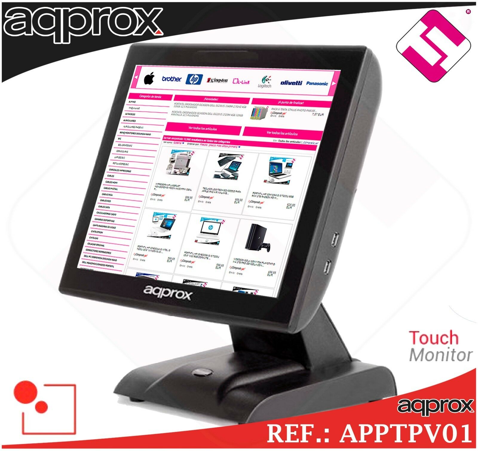 TPV TACTIL TERMINAL PUNTO VENTA 15" CON SOPORTE TECNICO GARANTIA 2 AÑOS APPTPV01
