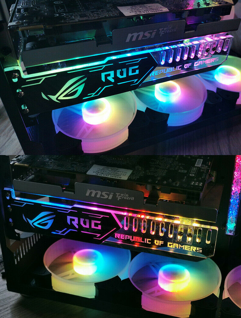 RGB Graphics Card Bracket LED Sync Light Acrylic for Brace GPU Fix Video Card PC