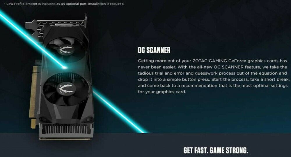 ZOTAC Video Card GeForce GTX 1650 LP GDDR6 PCI Exp 3.0 x16 4GB GDDR5 From Japan