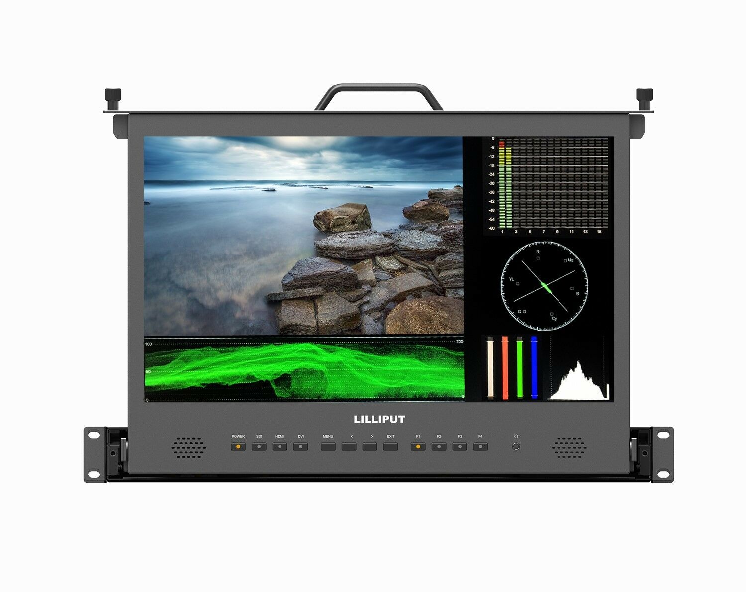Lilliput 17.3" RM-1730S Full HD Pull-out SDI HDMI Metal Broadcast Rack Monitor
