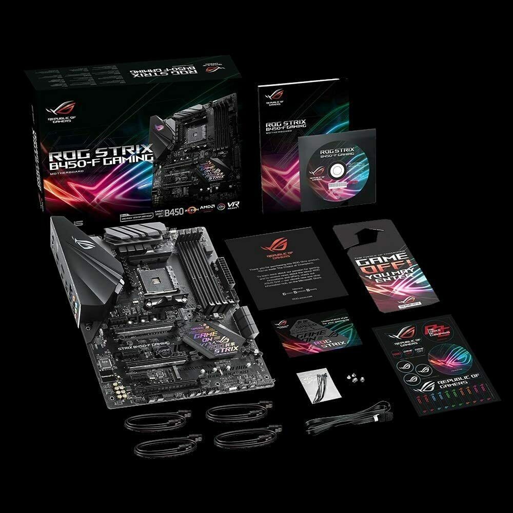 Asus ROG Strix B450-F AM4 - ATX, AMD B450, DDR4, USB 3.1, NVME M.2, Gaming