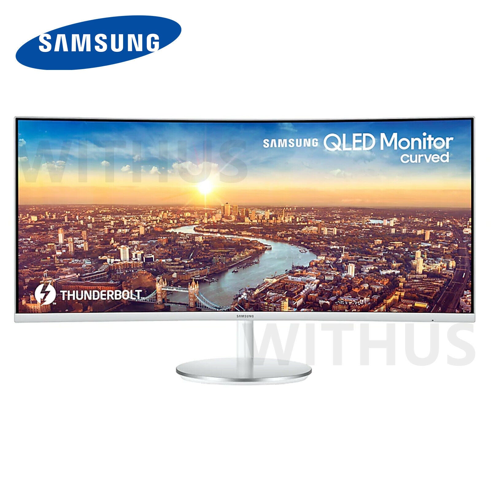 Samsung C34J791 Curved Monitor 34" 21:9 3440x1440 QLED Thunderbolt 3 4ms 100Hz
