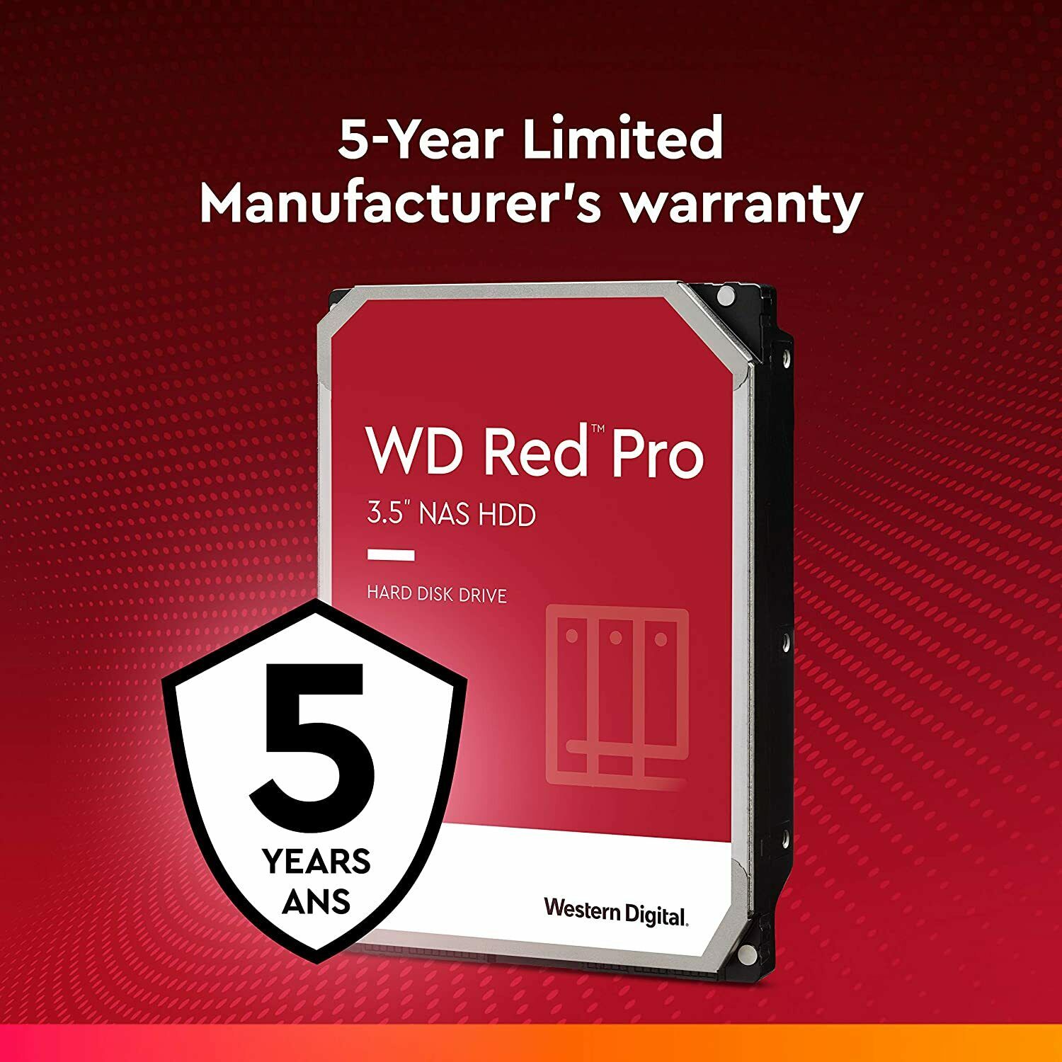 WD Red Pro 10 TB 3.5 Inch NAS Internal Hard Drive - 7200 RPM - WD102KFBX