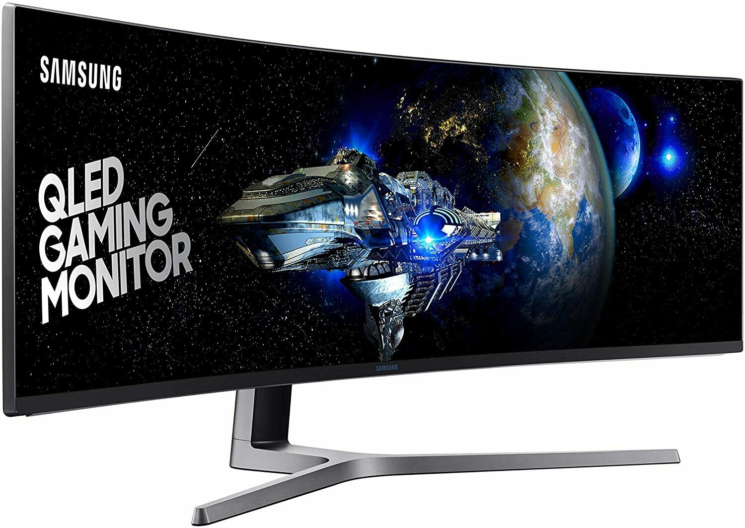 SAMSUNG LC49HG90DMRXXU Wide Full HD 49" Curved QLED Monitor - Black