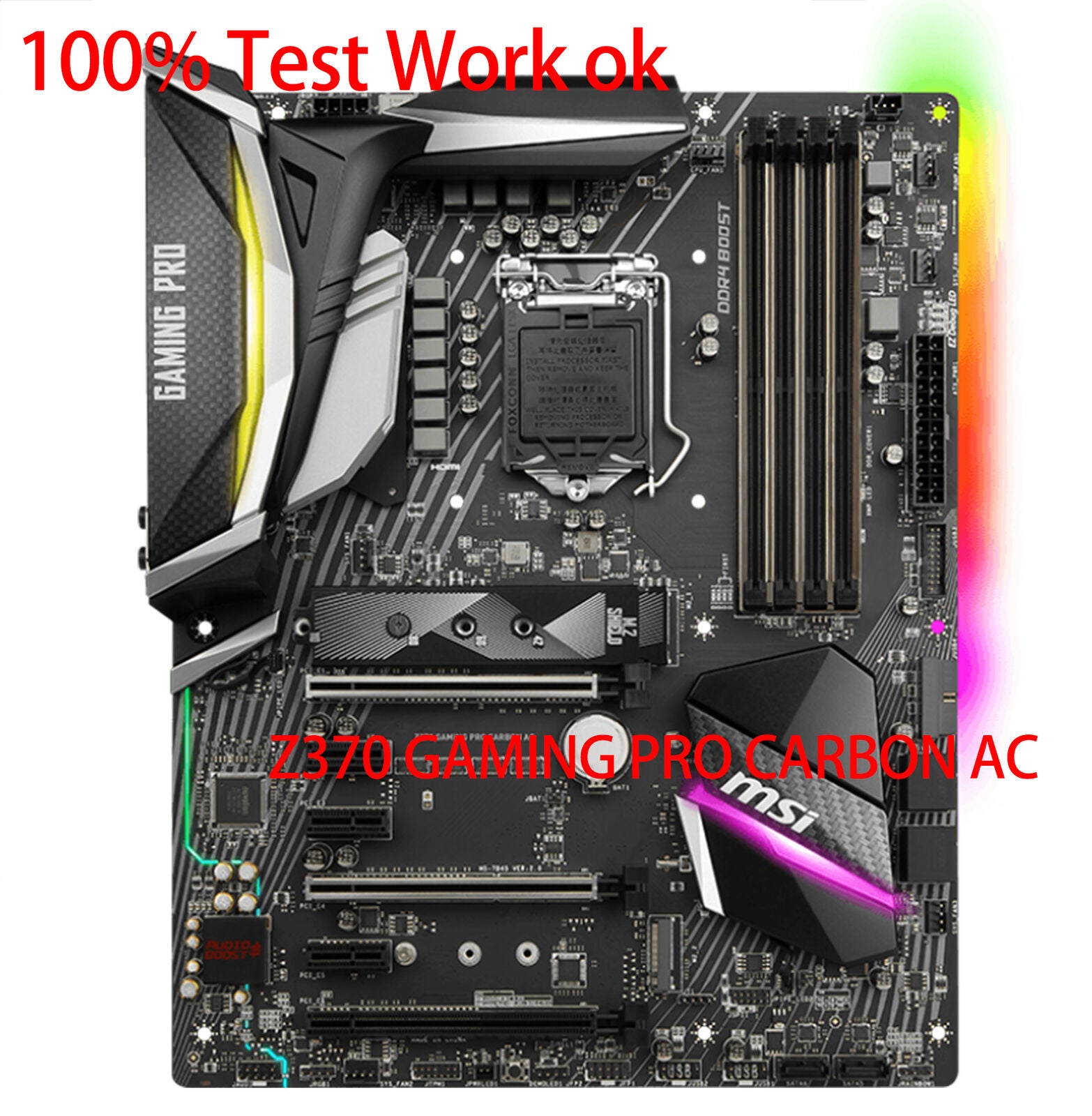 For MSI Z370 GAMING PRO CARBON AC Motherboard LGA1151 DDR4 Tested
