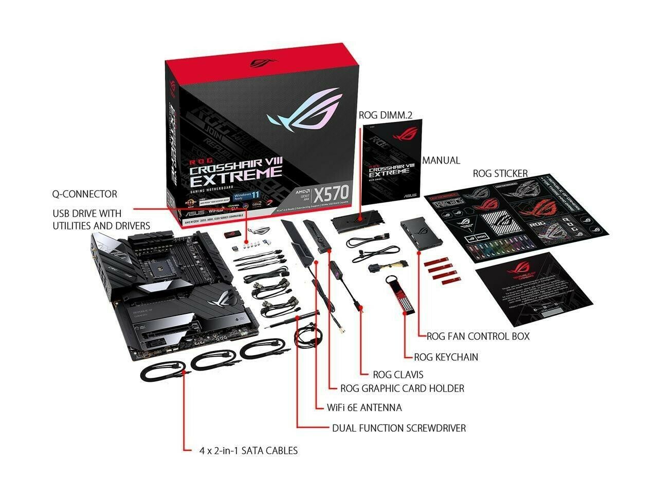 ASUS ROG Crosshair VIII Extreme AMD AM4 X570/X570S EATX Gaming Motherboard