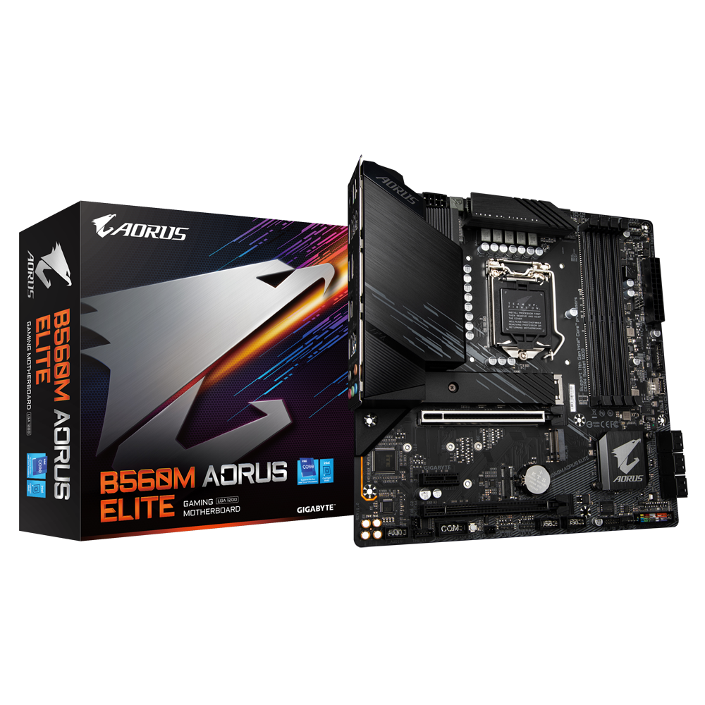 Gigabyte B560M AORUS ELITE Intel B560 LGA 1200 HDMI Micro-ATX Gaming Motherboard