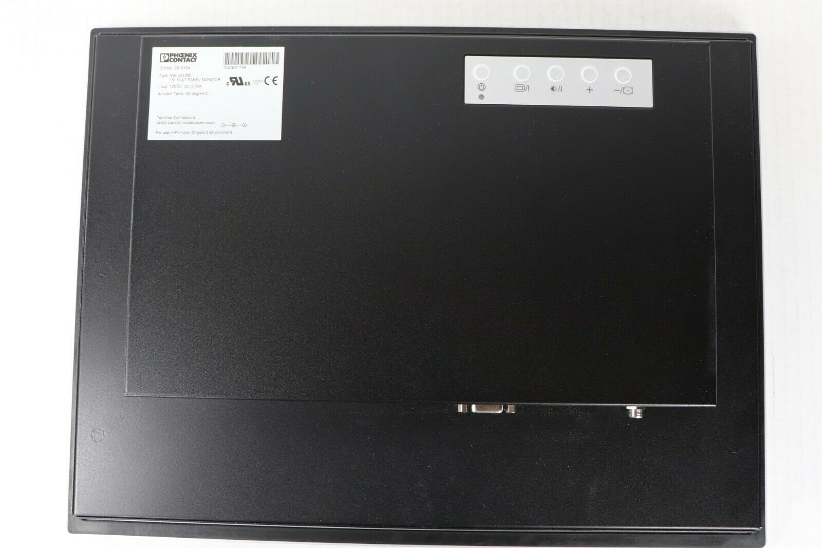 New Phoenix Contact 15" Flat Panel Monitor LCD Touchscreen Remote Mount Display