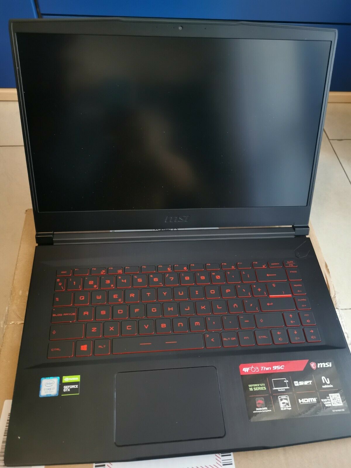 Notebook Gaming MSI 15,6 Intel i7 9750H SSD 512GB, 16GB RAM, GTX 1650 4GB NUOVO