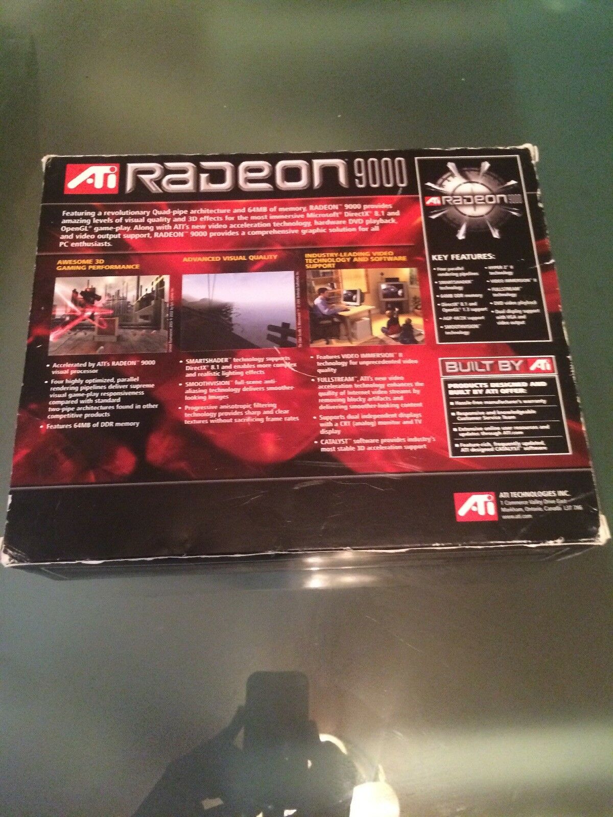 ATi Radeon 9000 64MB AGP video card Part Number: 102G011801 VGA & S-Video out