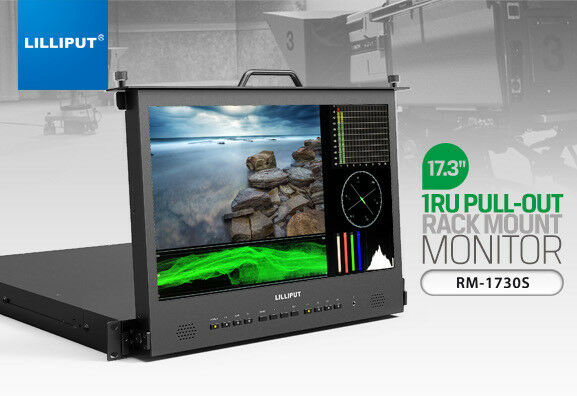 Lilliput 17.3" RM-1730S Full HD Pull-out SDI HDMI Metal Broadcast Rack Monitor