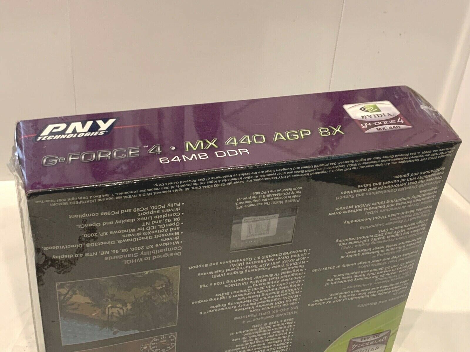 PNY Verto GeForce 4 MX 440 8X AGP Video Graphics Card VCG4M44A8PB 64MB DDR NEW