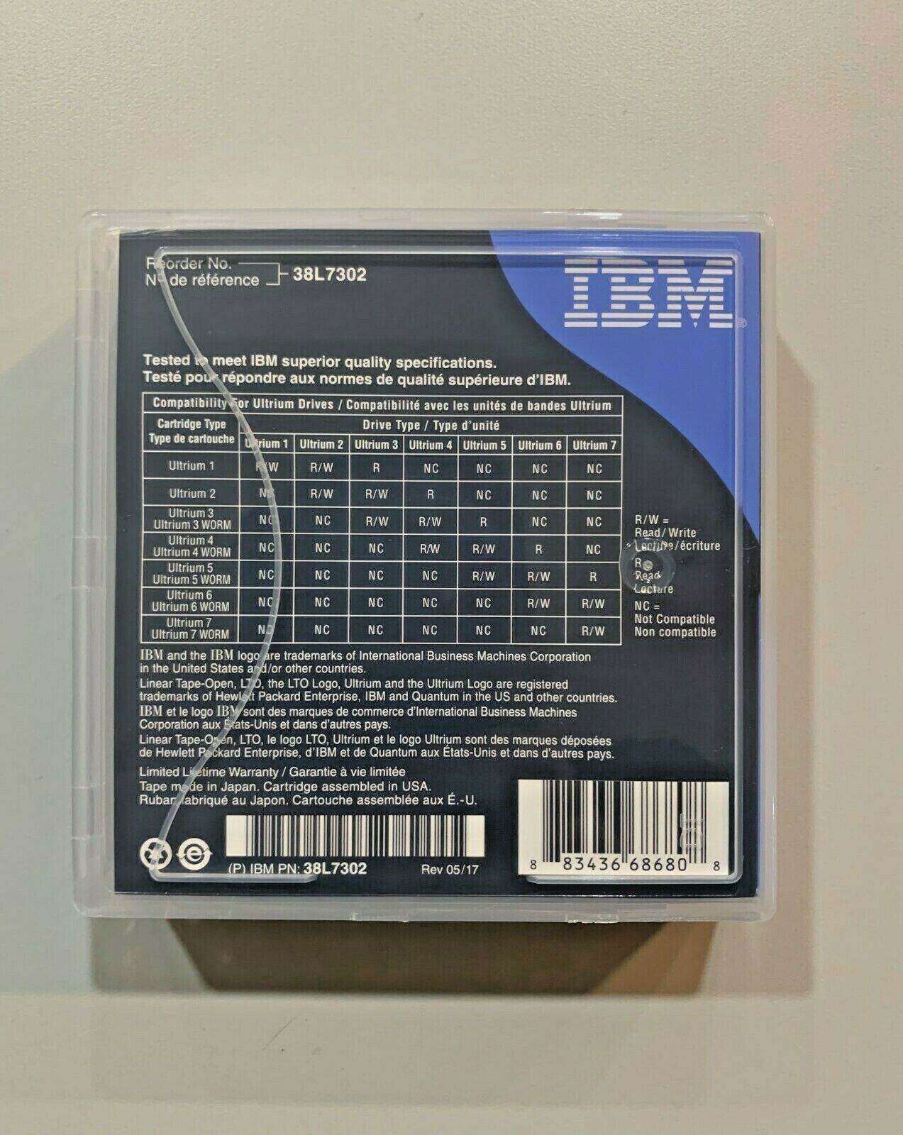 NEW- IBM LTO 7 Tape Cartridge (20 Pack) Ultrium Storage Data Drive # 38L7302