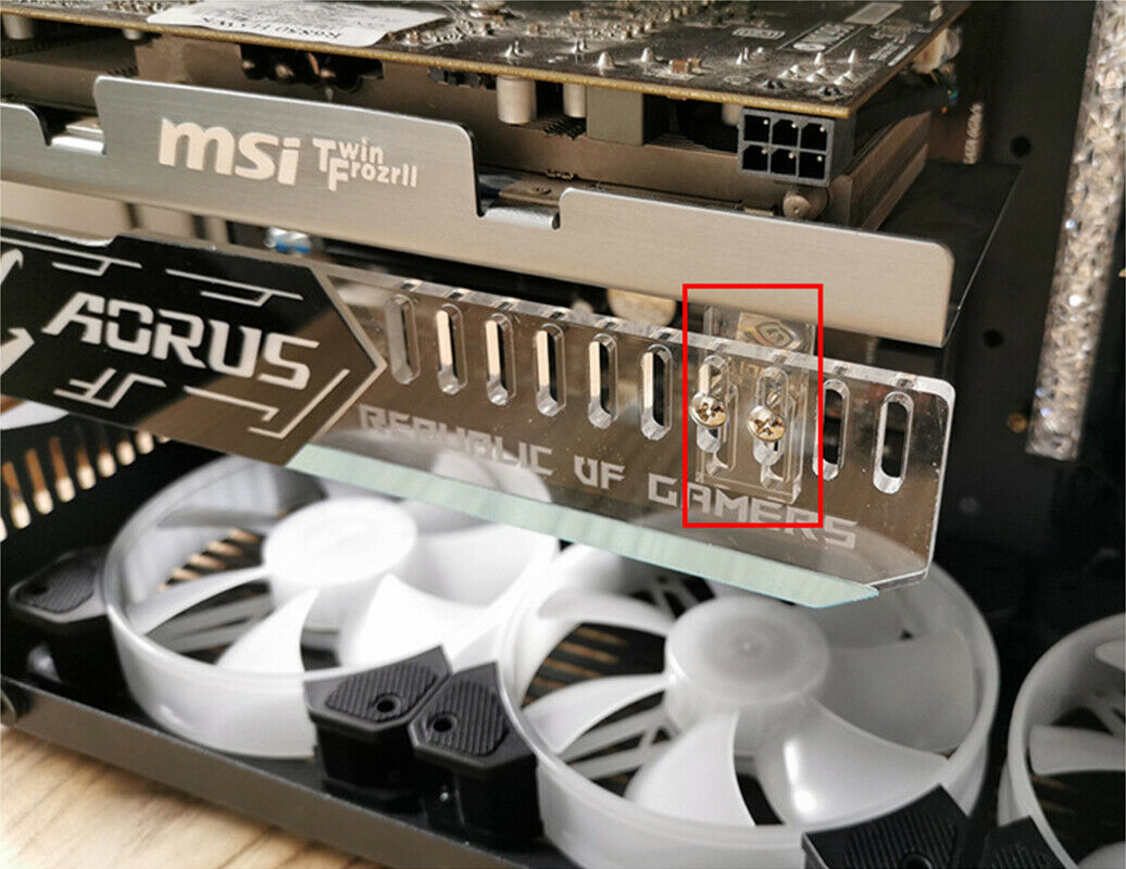 RGB Graphics Card Bracket LED Sync Light Acrylic for Brace GPU Fix Video Card PC