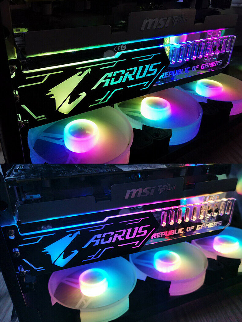 RGB Graphics Card Bracket LED Sync Light Acrylic for Brace GPU Fix Video Card PC