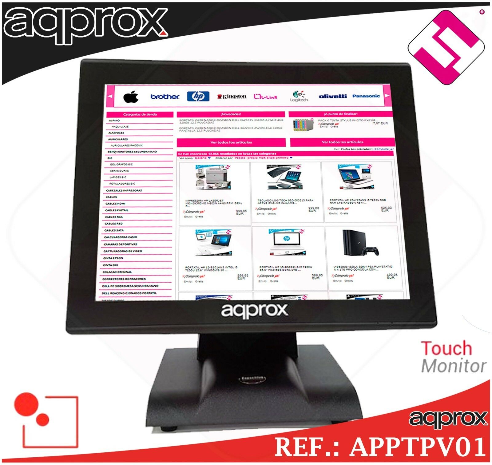 TPV TACTIL TERMINAL PUNTO VENTA 15" CON SOPORTE TECNICO GARANTIA 2 AÑOS APPTPV01