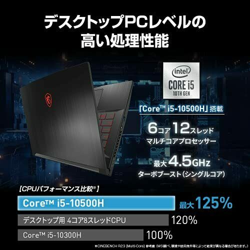 MSI Gaming Laptop GF63 i5 RTX3050Ti/15.6FHD/16GB/512GB, GF63-10UD-628JP