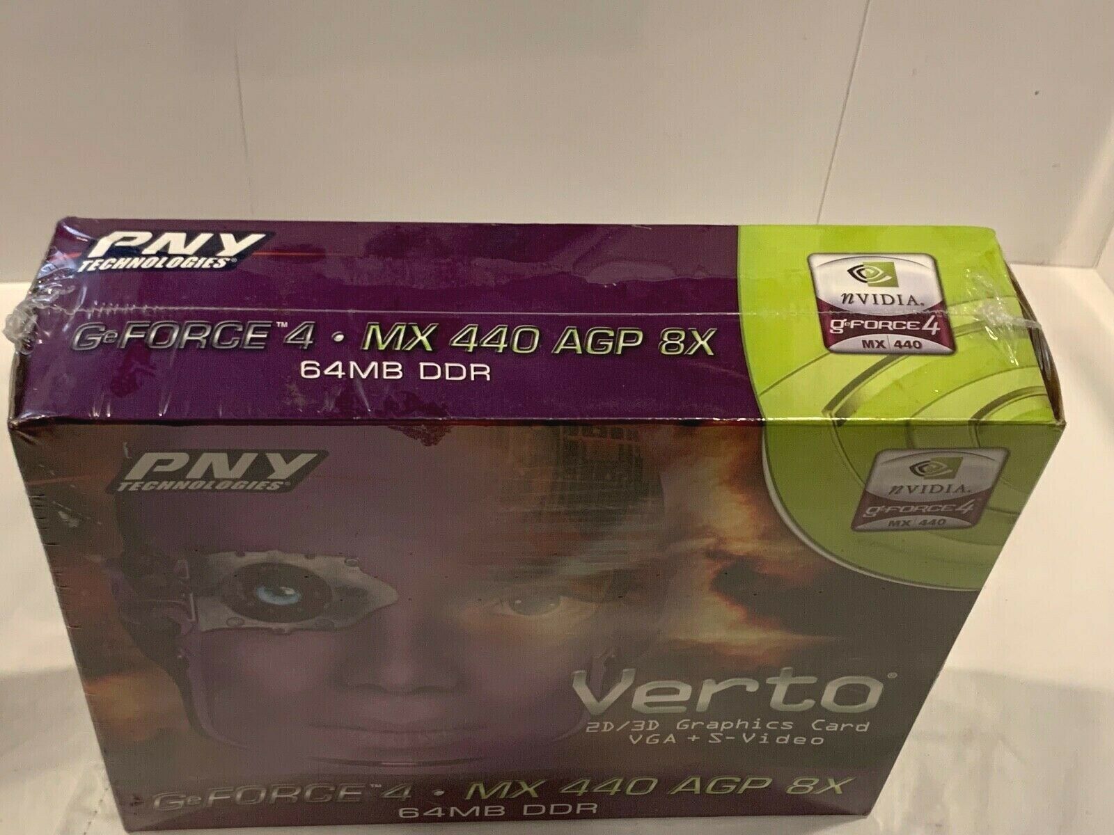 PNY Verto GeForce 4 MX 440 8X AGP Video Graphics Card VCG4M44A8PB 64MB DDR NEW