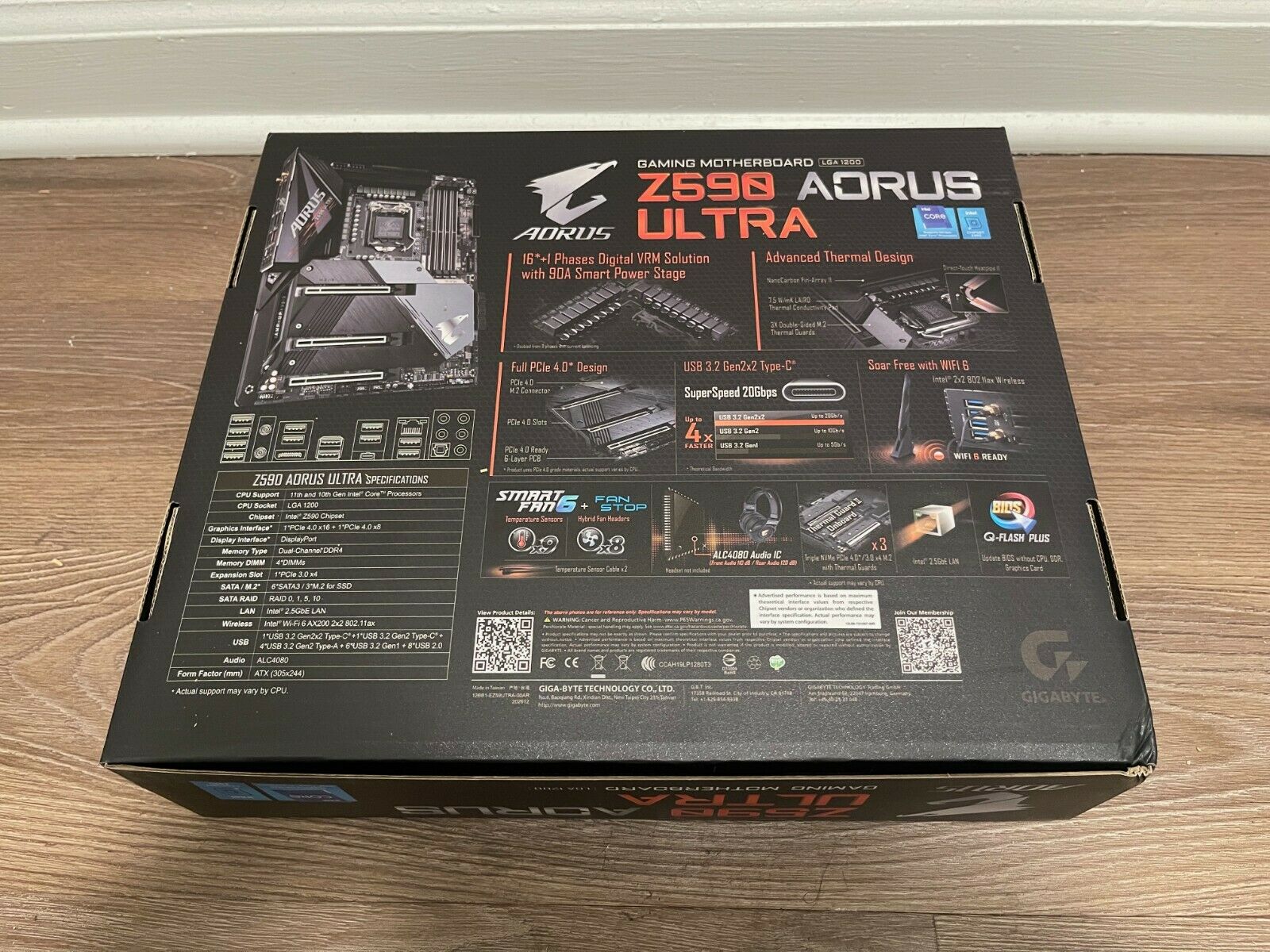 Gigabyte Z590 Aorus Ultra LGA 1200 Intel ATX Gaming Motherboard