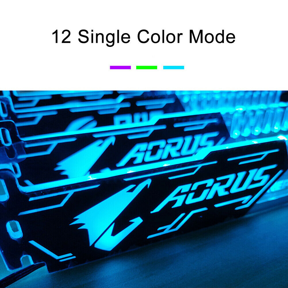 RGB Graphics Card Bracket LED Sync Light Acrylic for Brace GPU Fix Video Card PC