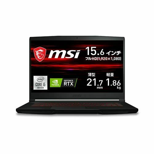 MSI Gaming Laptop GF63 i5 RTX3050Ti/15.6FHD/16GB/512GB, GF63-10UD-628JP
