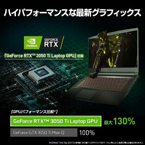 MSI Gaming Laptop GF63 i5 RTX3050Ti/15.6FHD/16GB/512GB, GF63-10UD-628JP