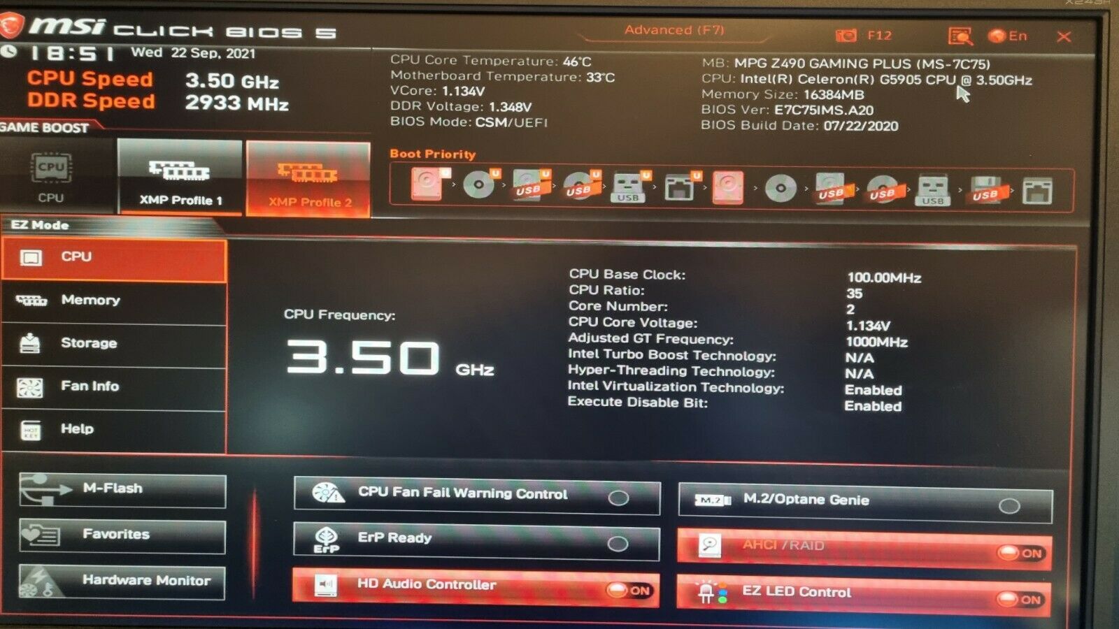 MSI MPG Z490 Gaming Plus, Intel Z490 Mainboard - Sockel 1200