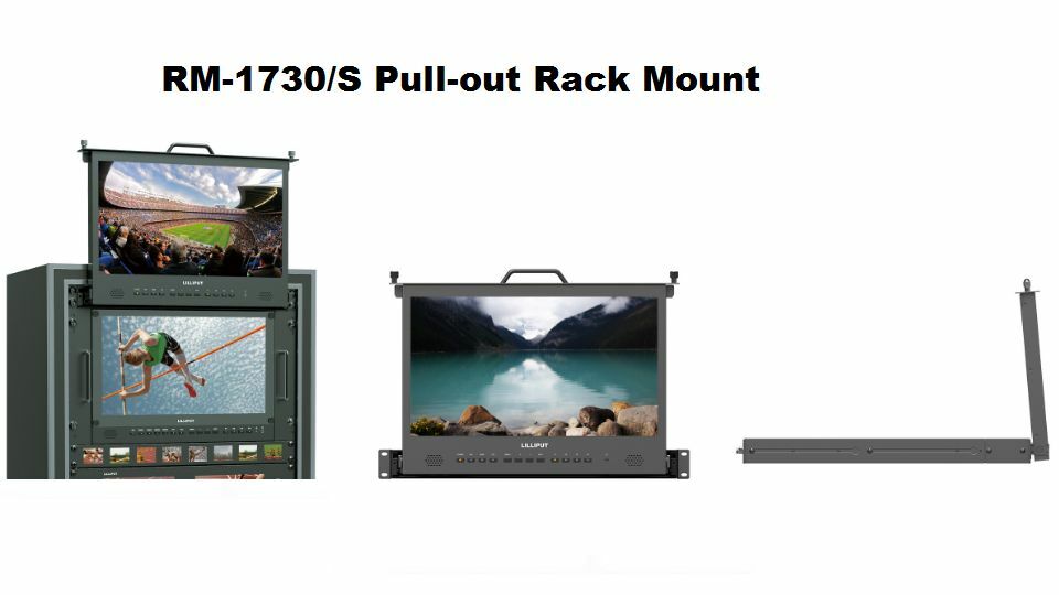 Lilliput 17.3" RM-1730S Full HD Pull-out SDI HDMI Metal Broadcast Rack Monitor