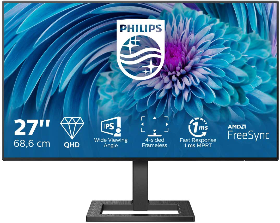Philips - 28 Zoll UHD Monitor (3840x2160, 60 Hz, HDMI 2.0, DisplayPort) schwarz