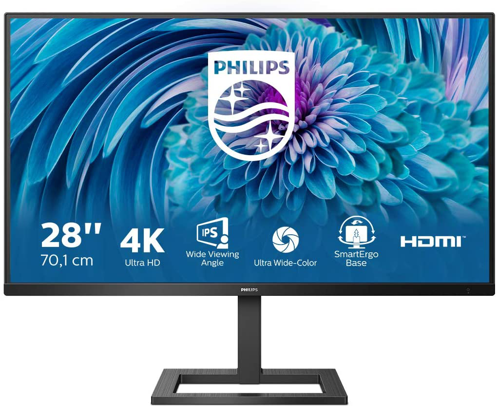 Philips - 28 Zoll UHD Monitor (3840x2160, 60 Hz, HDMI 2.0, DisplayPort) schwarz